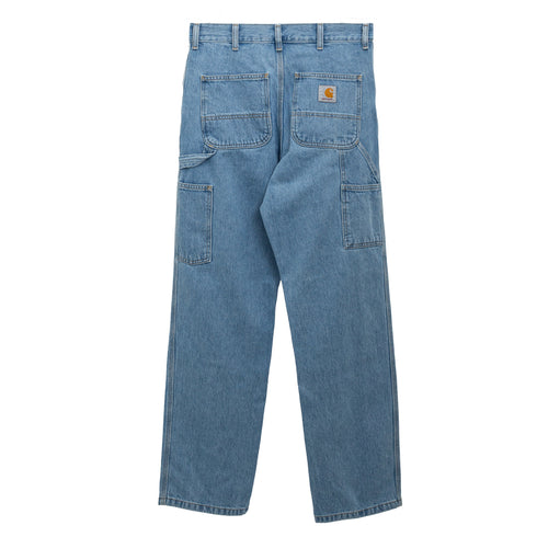 Carhartt Wip Single Knee Pant Blue Stone Bleached I032024 4064958585886 Back Degliuberti